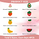 Gomakerer 32 pièces 8 styles patch de fruits DIY-FG0004-02-2