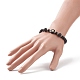 Glass & Natural Lava Rock & Synthetic Hematite Stretch Bracelet Sets BJEW-JB09204-5