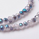Electroplate Glass Beads Strands EGLA-F124-HR-A02-3