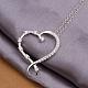 Trendy Silver Plated Brass Cubic Zirconia Heart Pendant Necklaces For Women NJEW-BB12785-3