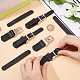 FINGERINSPIRE 6 Pairs Leather Sew-On Toggles Closures Black PU Leather Snap Toggle Sewing On Coat Toggles T-Shape Metal Leather Clasp Fasteners Replacement Snap Toggle for Shoes Coat Jacket DIY Craft FIND-FG0001-87-3