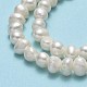 Fili di perle di perle d'acqua dolce coltivate naturali PEAR-F018-04C-01-4