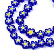 Chapelets de perle de millefiori en verre manuelles LAMP-N029-017D-16-3