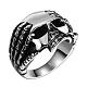 Punk Rock Style Men's 316L Surgical Stainless Steel Skull Rings RJEW-BB06624-9-2