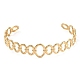 304 bracelet manchette ovale creux en acier inoxydable pour femme BJEW-D061-04G-1