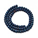 Electroplated Natural Lava Rock Beads Strands G-G984-17C-2
