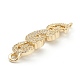 Brass Micro Pave Clear Cubic Zirconia Link ZIRC-M117-28G-3
