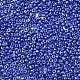 ガラスシードビーズ  不透明な色の光沢の  ラウンド  ブルー  3mm  穴：1mm  約10000個/ポンド SEED-A012-3mm-128-4
