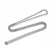 201 collar de cadenas de caja de acero inoxidable con cierres de pinza de langosta para hombres y mujeres STAS-T062-01-3