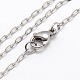 Trendy Unisex 304 Stainless Steel Cable Chain Necklaces X-NJEW-M046-C-02-1