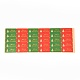 シールステッカー  ラベル貼付絵ステッカー  単語メリークリスマスと四角形  クリスマスツリー模様  30x10.2x0.05cm  30pcs /シート AJEW-P082-M01-01-1