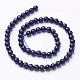 16 pouce de qualité un brin de perles de lapis-lazuli naturel teint rond GSR6mmC123-4