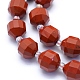 Rosso naturale perline di diaspro fili G-I279-A09-3