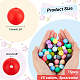 DICOSMETIC 75Pcs 15 Colors Round Silicone Beads Silicone Loose Beads Bulk 15mm Round Beads Macaron Color Beads Round Assorted Beads for Craft Jewelry DIY Making SIL-DC0001-02-2