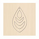 木材切断ダイ  鋼鉄で  DIYスクラップブッキング/フォトアルバム用  装飾的なエンボス印刷紙のカード  ティアドロップ  模様  80x80x24mm DIY-WH0178-003-1