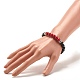 Rundes Stretch-Armband aus synthetischen türkisfarbenen (gefärbten) Perlen für Damen BJEW-JB07531-01-3