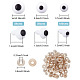Gomakerer 200 set di 3 stili di occhi di sicurezza in plastica DIY-GO0001-08-2
