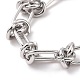 304 bracelet chaîne à maillons noeud en acier inoxydable pour homme femme X-BJEW-E020-01P-2