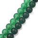 Natural Green Onyx Agate Beads Strands G-P001-16-1