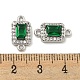 Подвески из латуни с прозрачным и зеленым фианитом KK-P275-45P-3