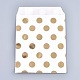 水玉模様の環境に優しいクラフト紙袋  ギフトバッグ  ショッピングバッグ  長方形  ゴールド  18x13x0.01cm AJEW-M207-H01-03-2