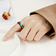 Rainbow Color Pride Flag Enamel Heart Finger Ring RABO-PW0001-035F-EB-2
