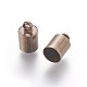 真鍮製コードエンドパーツ  アンティークブロンズ  10x6mm  穴：1.2mm  5.5mm内径 EC041-AB-2