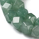 Natural Green Aventurine Star Cut Round Beads Strands G-M418-C09-01-4