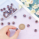 Beebeecraft 30Pcs 12mm Lampwork Glass Beads Gold Sand Lampwork Round Loose Spacer Beads Flower Inlaid Spacer Beads for Bracelet Necklace Rosary Making(Blue) LAMP-BBC0001-01B-01-3