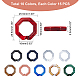 Pandahall elite 300g 10 couleurs anneaux de liaison en acrylique OACR-PH0001-51-2