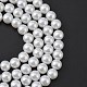 Perle de verre blanche ronde perles en vrac pour la fabrication artisanale de collier de bijoux X-HY-10D-B01-3