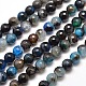 Dyed Natural Agate Faceted Round Beads Strands G-E267-25-1