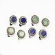 Natural Dyed Agate Clip-on Earring EJEW-P061-01-1
