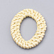 Handmade Spray Painted Reed Cane/Rattan Woven Linking Rings WOVE-N007-04F-2