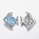 Alloy Rhinestone Snap Buttons X-SNAP-R029-03P-1
