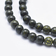 Natürliche Serpentin / grüne Spitze Stein Perlen Stränge G-P345-01-8mm-3