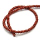Perles rondelles naturelles en jaspe rouge G-P062-07A-2