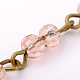 Rondes à la main perles de verre chaînes de colliers bracelets faisant AJEW-JB00069-05-2