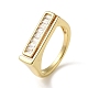 Rack Plating Real 18K Gold Plated Brass Micro Pave Clear Cubic Zirconia Finger Rings RJEW-M162-05G-02-1