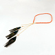 Diademas de cordón de ante trenzado de plumas teñidas para mujer OHAR-R184-05-1
