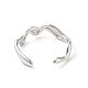 304 кольцо-манжета с волнистой волной из нержавеющей стали для женщин RJEW-C040-02P-3