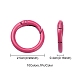 10Pcs 10 Colors Spray Painted Eco-Friendly Alloy Spring Gate Rings FIND-YW0002-27-4