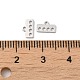 スターリングシルバーのシャンデリアコンポーネントリンク925個  5ループ長方形コネクタ  プラチナ  4.3x7x0.6mm  穴：1mm STER-D006-11A-P-3