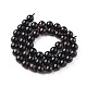Natural Black Tourmaline Beads Strands X-G-F666-05-10mm-3