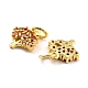 Brass Micro Pave Cubic Zirconia Charms KK-A156-11G-RS-4