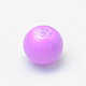 Spray gemalt undurchsichtiges Glas runde Perlen DGLA-Q016-8mm-M-2