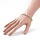 2pcs 2 style graine de verre et imitation perle et bracelets extensibles perlés en laiton pour femme BJEW-JB09033-6
