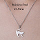 201 Stainless Steel Cat Pendant Necklace NJEW-OY001-06-3