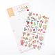 Flower Pattern DIY PVC Label Paster Picture Stickers AJEW-L058-07-2