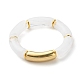 Ensemble de bracelets extensibles de perles de tube incurvées épaisses pour fille femmes BJEW-JB06949-3